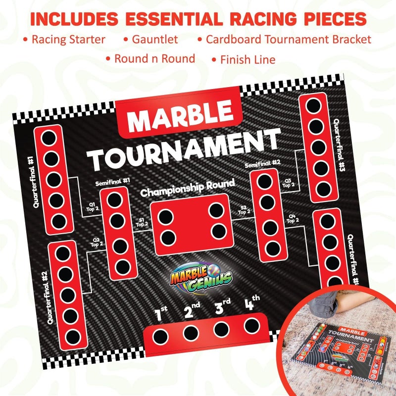 Marble Genius Marble Run Racing Set: 125-Piece Marble Run Racing Set Toys for Kids, Marbles Maze Tower Building Blocks, Marbles Race Track Rolling Game, Educational Learning STEM Toy Gift - Image 5